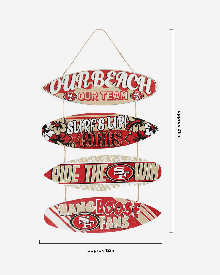 San Francisco 49ers Fancave Surfboard Sign FOCO - FOCO.com