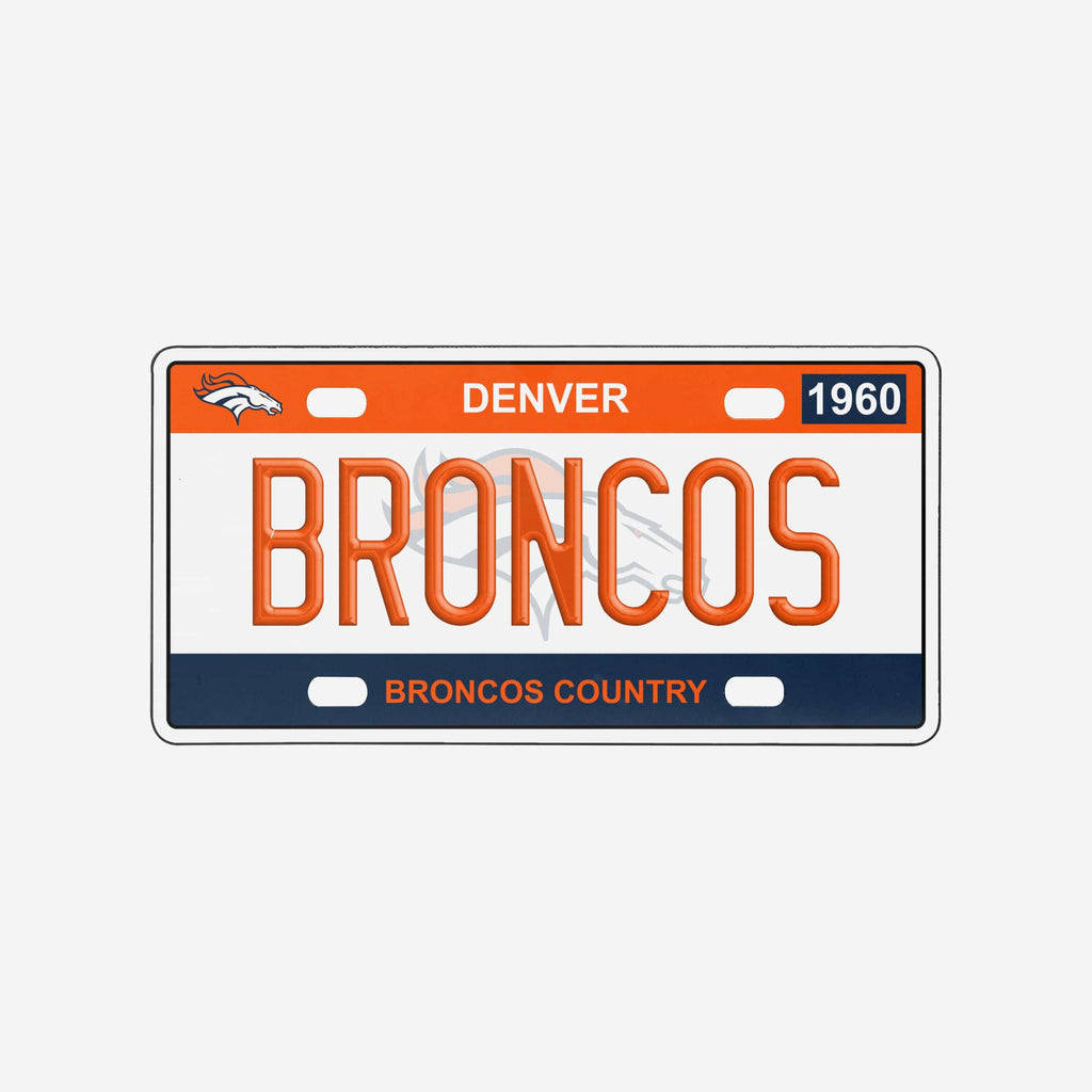 Denver Broncos License Plate Wall Sign FOCO - FOCO.com