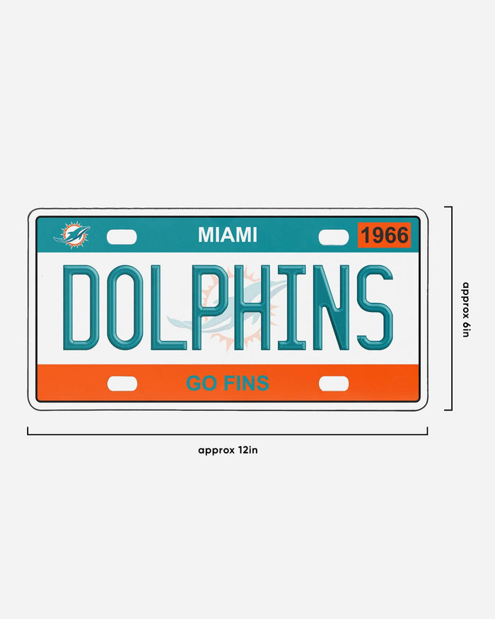 Miami Dolphins License Plate Wall Sign FOCO - FOCO.com