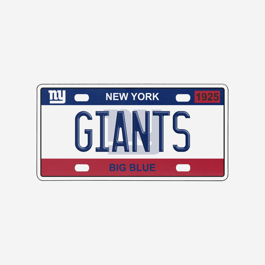 New York Giants License Plate Wall Sign FOCO - FOCO.com