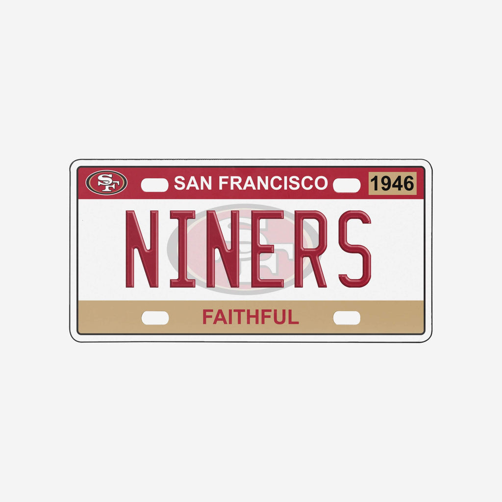 San Francisco 49ers License Plate Wall Sign FOCO - FOCO.com