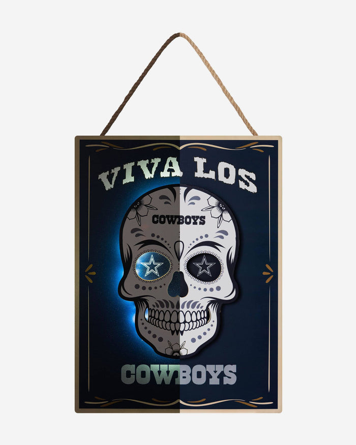 Dallas Cowboys Day Of The Dead LED Sign FOCO - FOCO.com