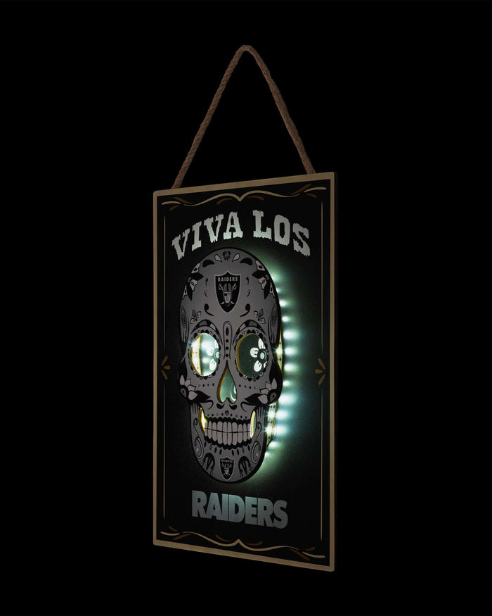 Las Vegas Raiders Day Of The Dead LED Sign FOCO - FOCO.com