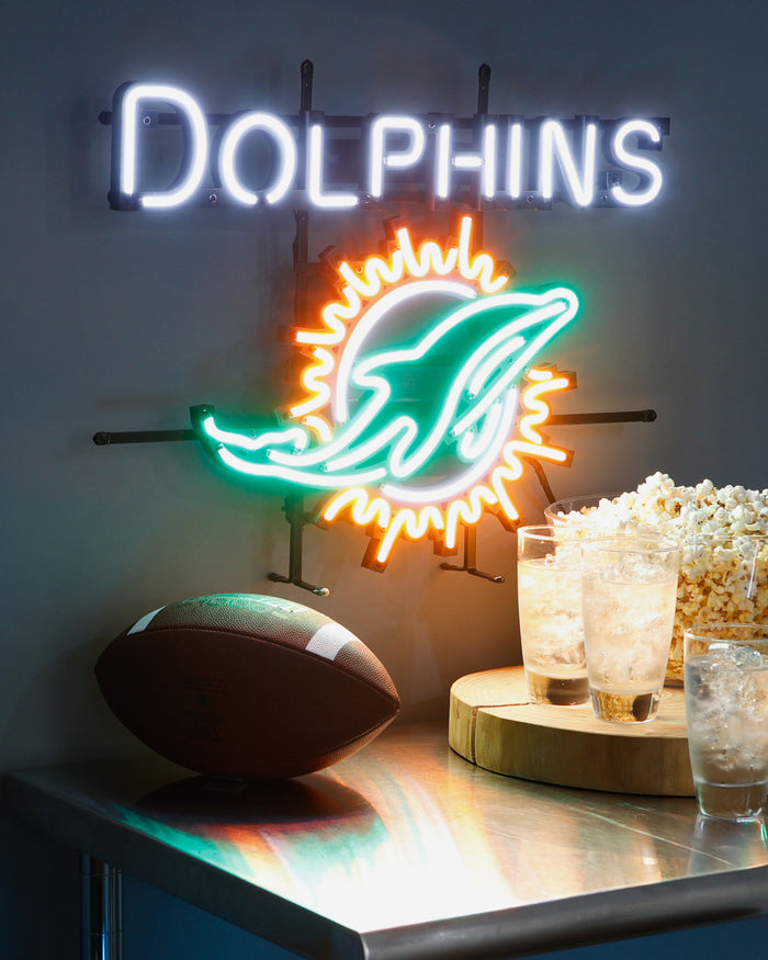 Miami Dolphins Fancave LED Sign FOCO - FOCO.com