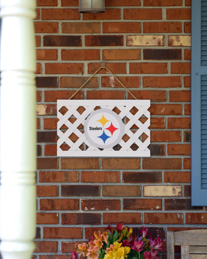 Pittsburgh Steelers Lattice Garden Sign FOCO - FOCO.com