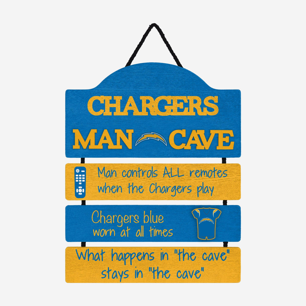 Los Angeles Chargers Mancave Sign FOCO - FOCO.com