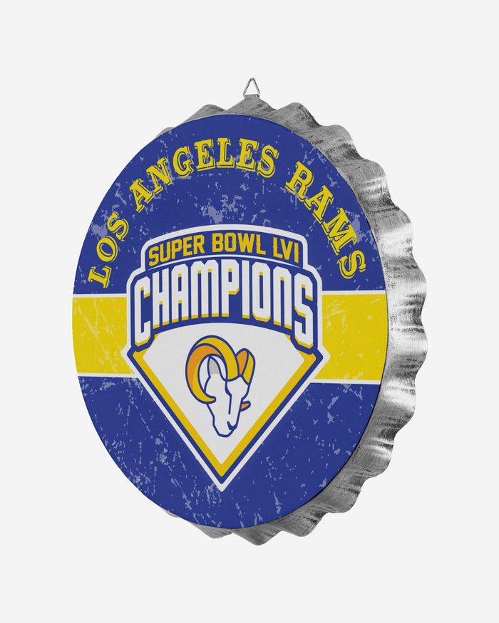 Los Angeles Rams Super Bowl LVI Champions Metal Distressed Bottlecap Wall Sign FOCO - FOCO.com