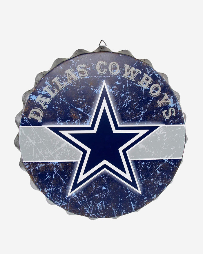 Dallas Cowboys Metal Distressed Bottle Cap Sign FOCO - FOCO.com