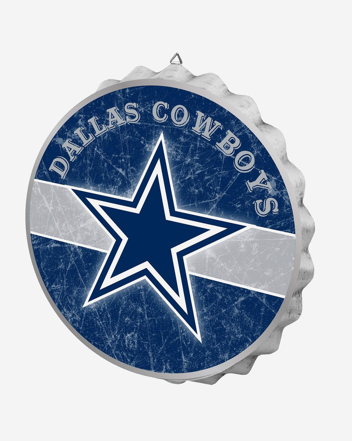 Dallas Cowboys Metal Distressed Bottle Cap Sign FOCO - FOCO.com