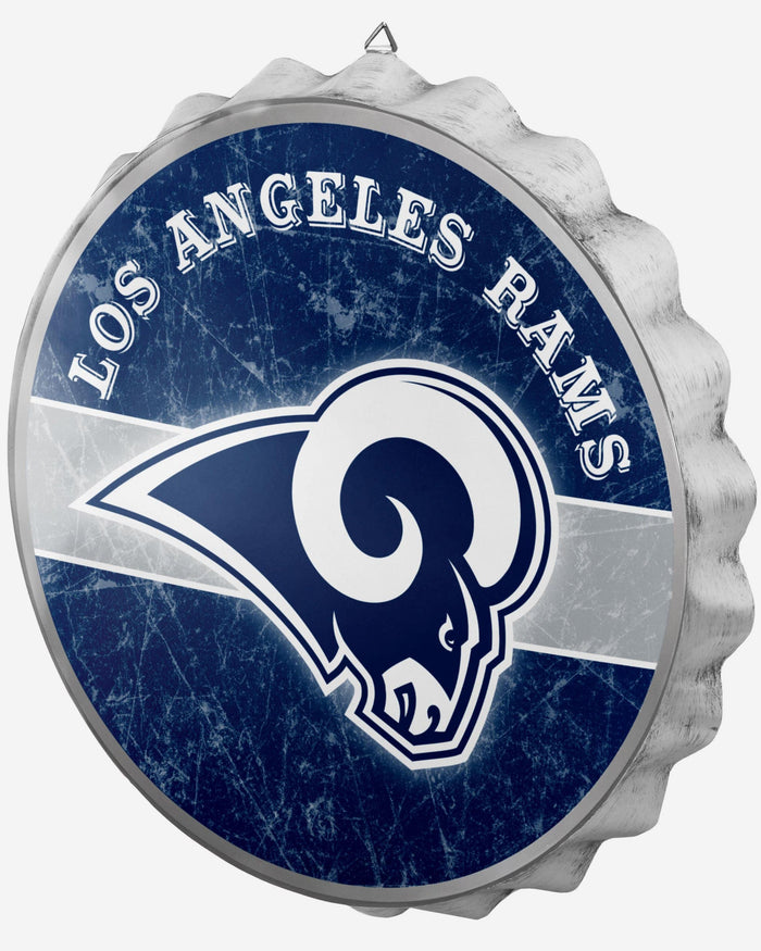 Los Angeles Rams Metal Distressed Bottle Cap Sign FOCO - FOCO.com