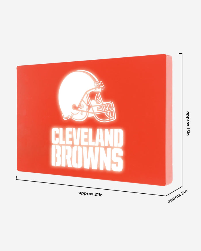 Cleveland Browns Metal Light Up Logo Sign FOCO - FOCO.com