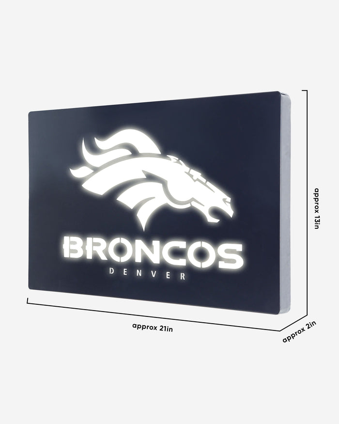 Denver Broncos Metal Light Up Logo Sign FOCO - FOCO.com