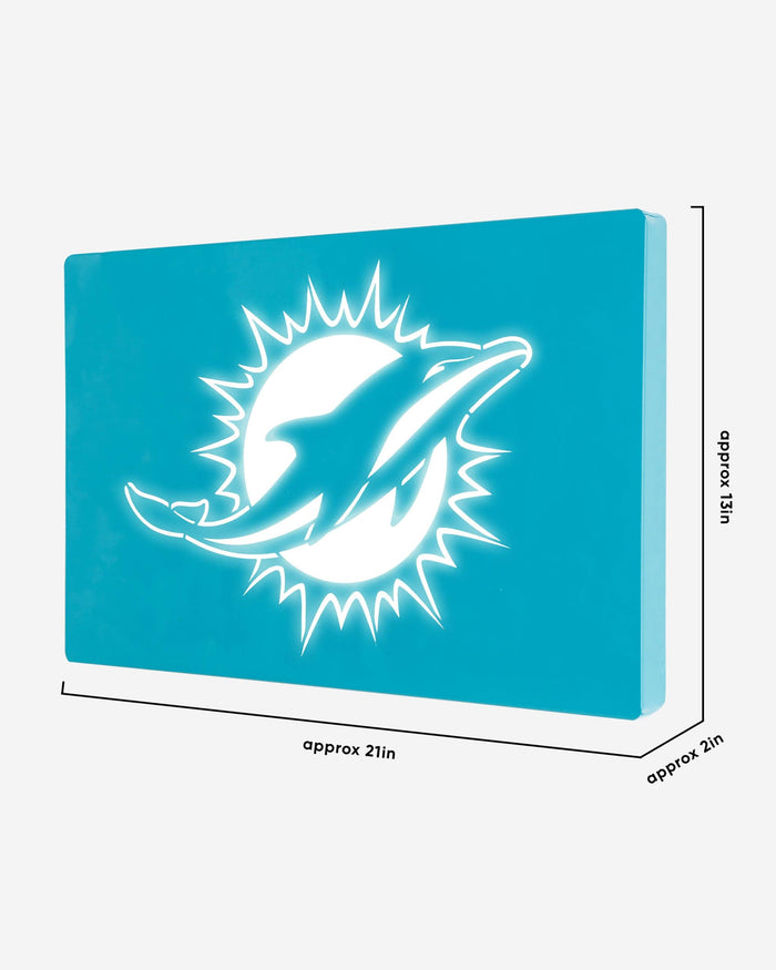 Miami Dolphins Metal Light Up Logo Sign FOCO - FOCO.com