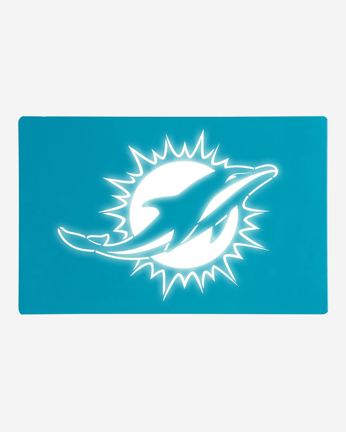 Miami Dolphins Metal Light Up Logo Sign FOCO - FOCO.com
