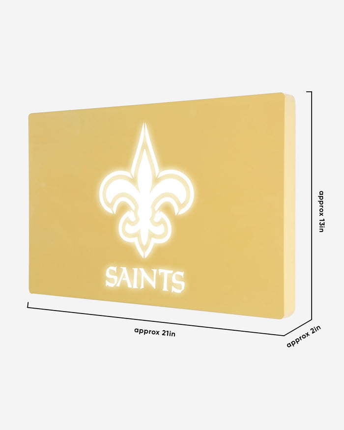 New Orleans Saints Metal Light Up Logo Sign FOCO - FOCO.com