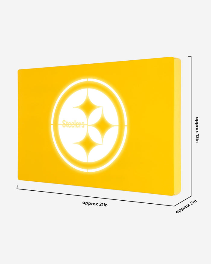 Pittsburgh Steelers Metal Light Up Logo Sign FOCO - FOCO.com