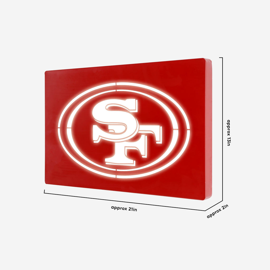 49ers Block Sign San Francisco 49ers Metal Light Up Logo Sign FOCO