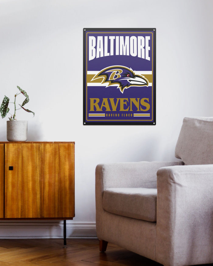 Baltimore Ravens Metal Tacker Wall Sign FOCO - FOCO.com