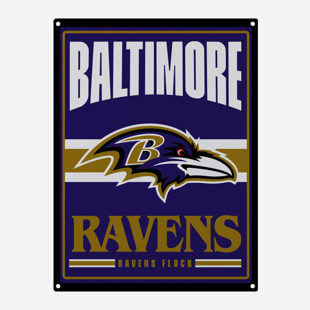 Baltimore Ravens Metal Tacker Wall Sign FOCO - FOCO.com