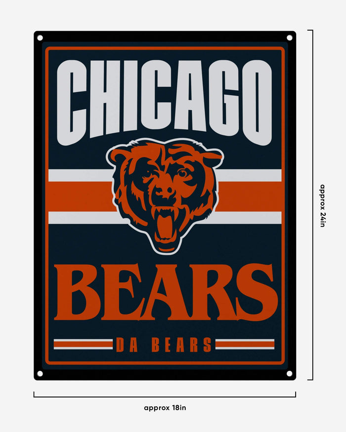 Chicago Bears Metal Tacker Wall Sign FOCO - FOCO.com