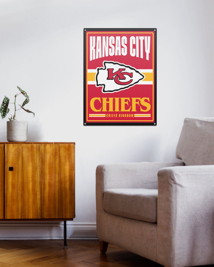 Kansas City Chiefs Metal Tacker Wall Sign FOCO - FOCO.com