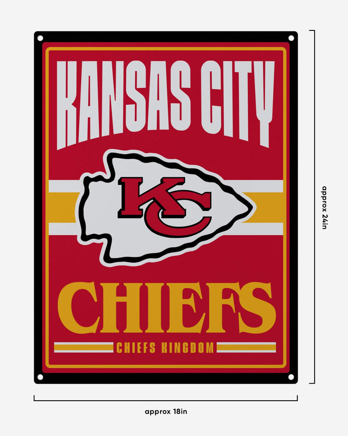 Kansas City Chiefs Metal Tacker Wall Sign FOCO - FOCO.com