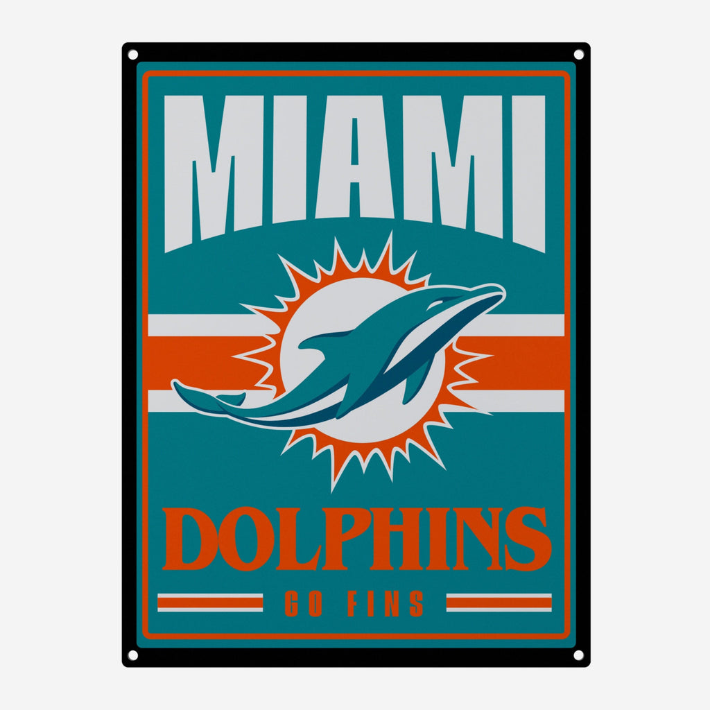 Miami Dolphins Metal Tacker Wall Sign FOCO - FOCO.com