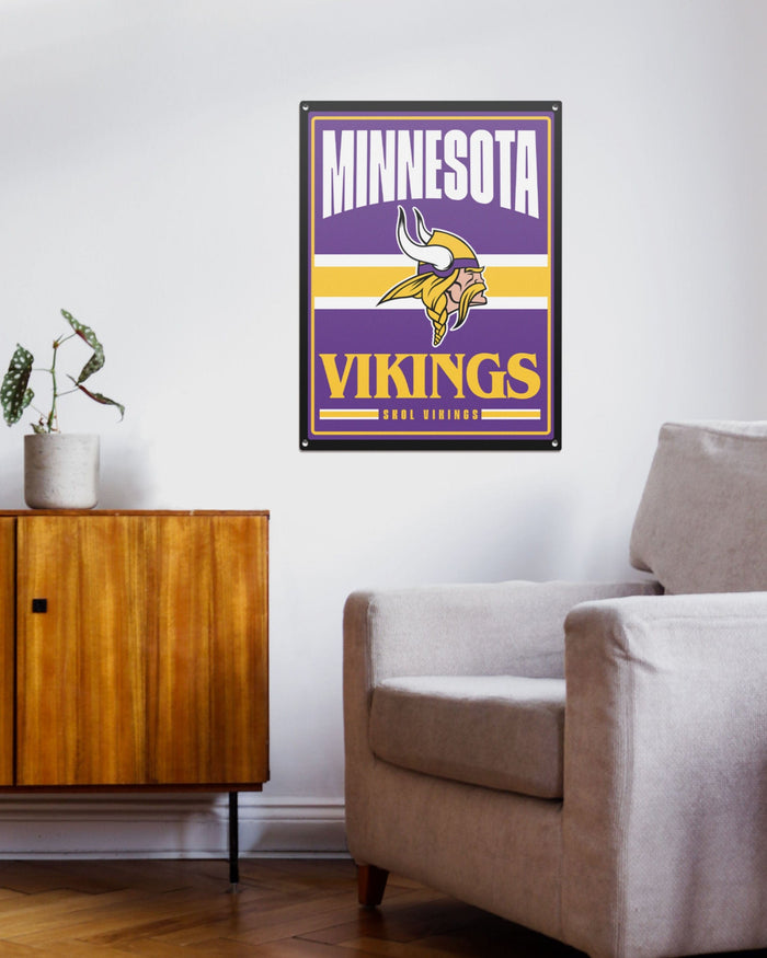 Minnesota Vikings Metal Tacker Wall Sign FOCO - FOCO.com