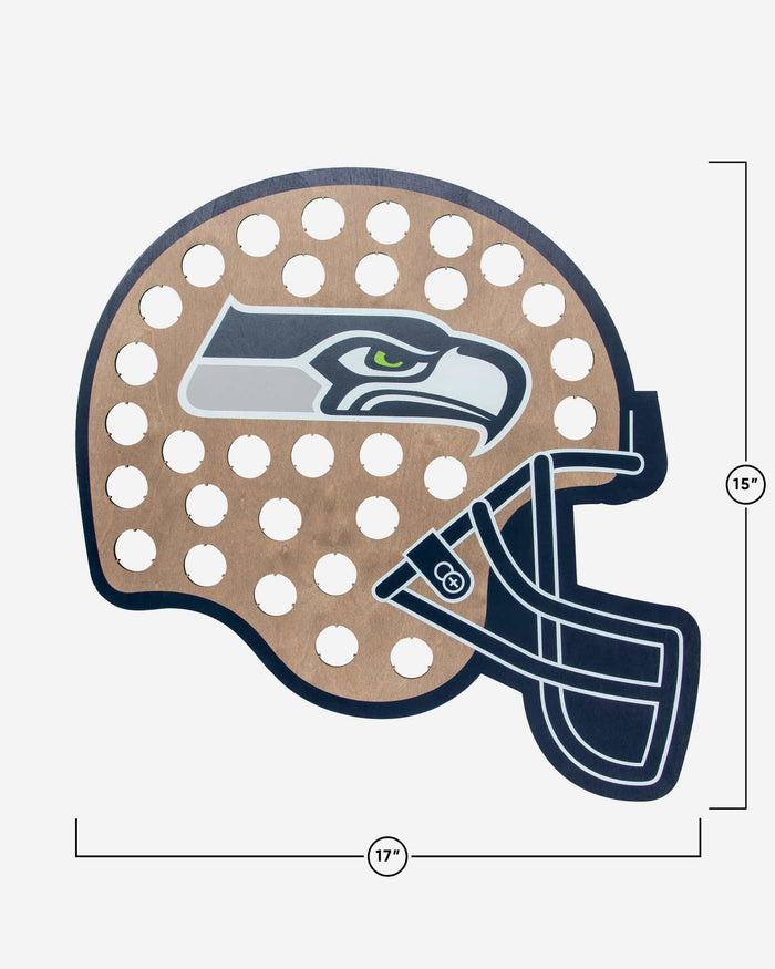 Seattle Seahawks Push Bottle Cap Wall Sign FOCO - FOCO.com