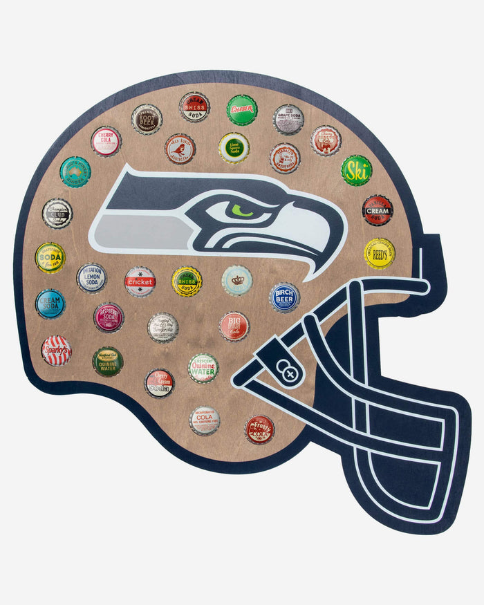 Seattle Seahawks Push Bottle Cap Wall Sign FOCO - FOCO.com