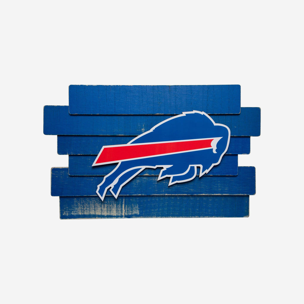 Buffalo Bills Staggered Wood Logo Sign FOCO - FOCO.com
