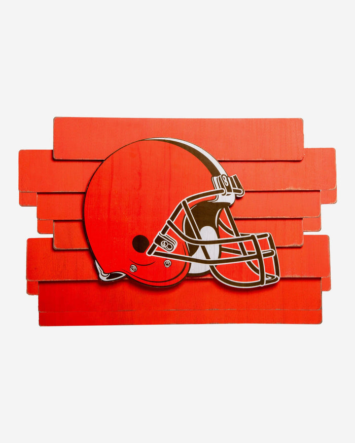 Cleveland Browns Staggered Wood Logo Sign FOCO - FOCO.com