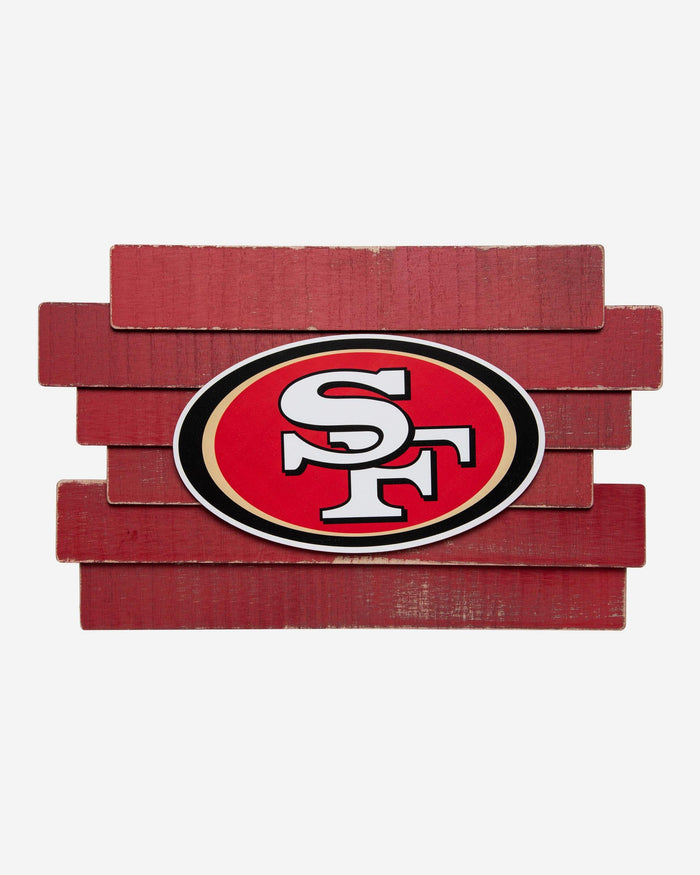 San Francisco 49ers Staggered Wood Logo Sign FOCO - FOCO.com