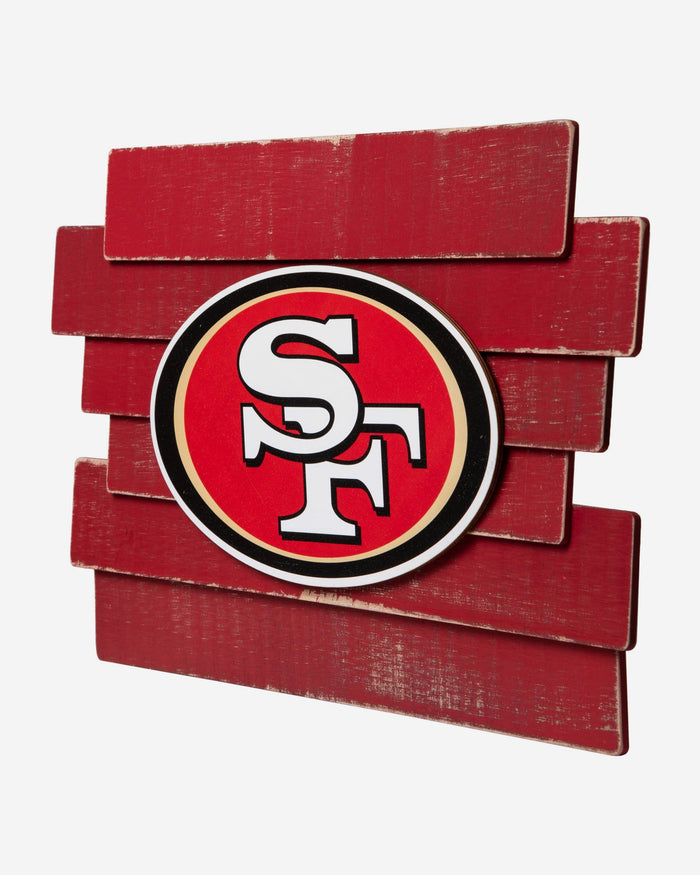 San Francisco 49ers Staggered Wood Logo Sign FOCO - FOCO.com