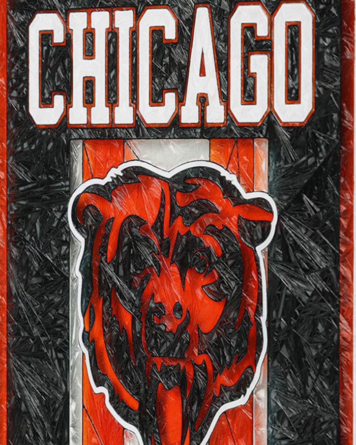 Chicago Bears Team Stripe Stain Glass Sign FOCO - FOCO.com