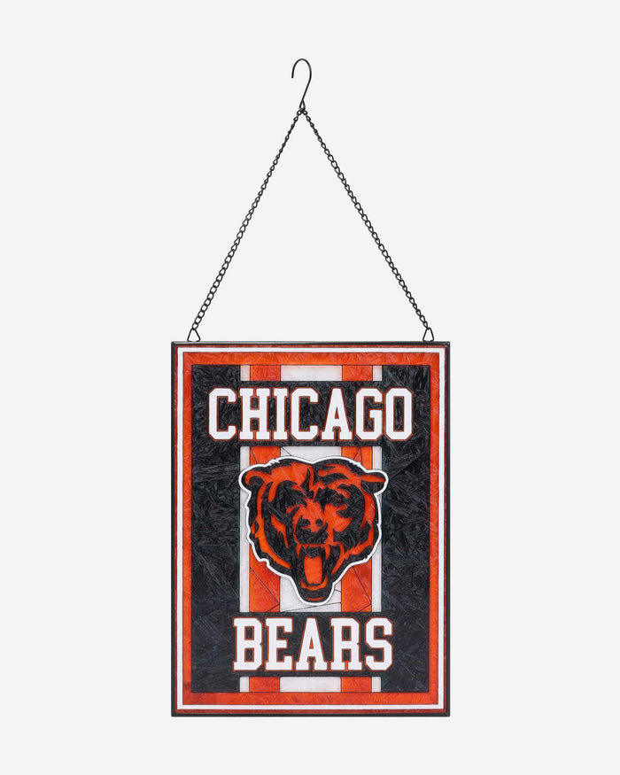 Chicago Bears Team Stripe Stain Glass Sign FOCO - FOCO.com