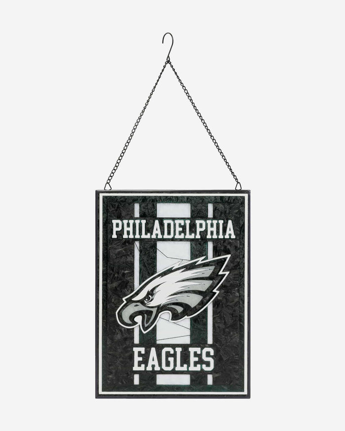 Philadelphia Eagles Team Stripe Stain Glass Sign FOCO - FOCO.com