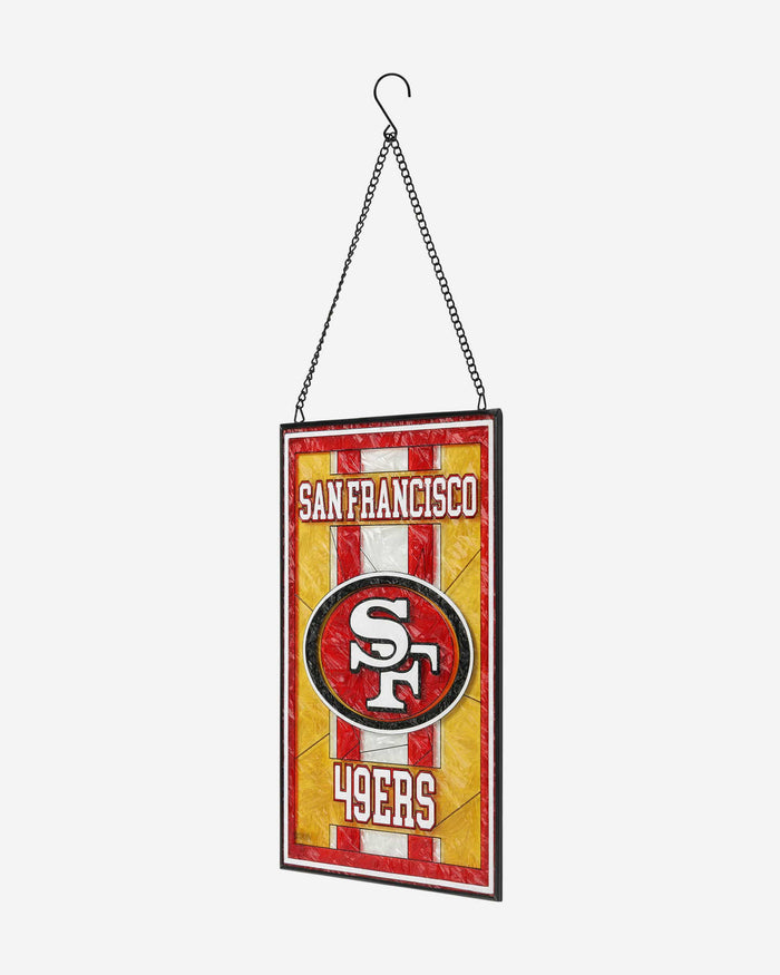 San Francisco 49ers Team Stripe Stain Glass Sign FOCO - FOCO.com