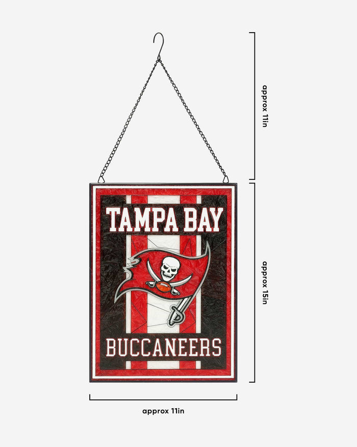 Tampa Bay Buccaneers Team Stripe Stain Glass Sign FOCO - FOCO.com