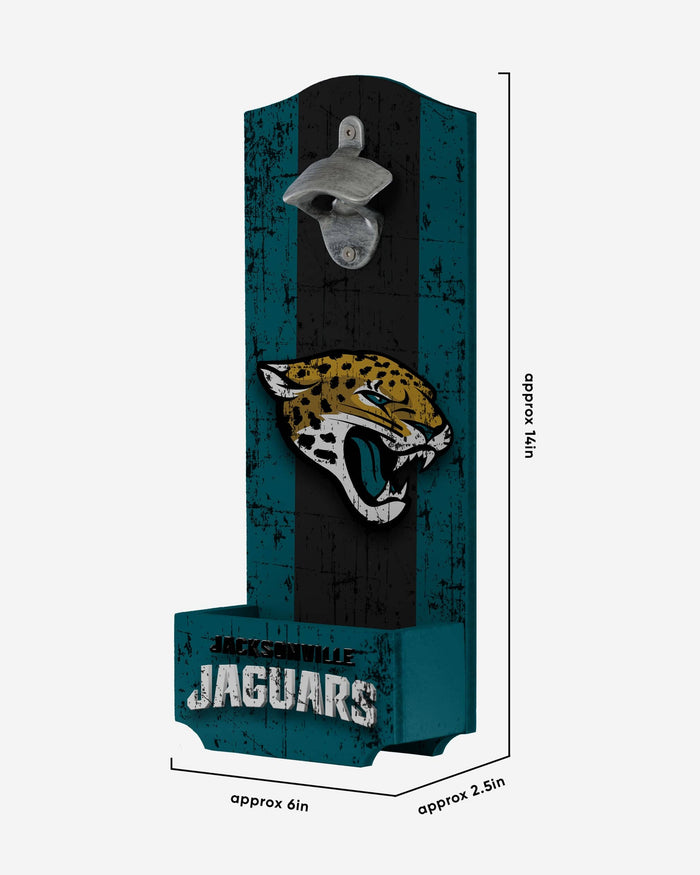Jacksonville Jaguars Wooden Bottle Cap Opener Sign FOCO - FOCO.com