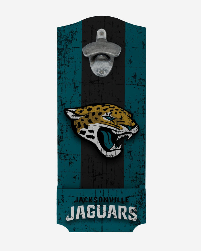 Jacksonville Jaguars Wooden Bottle Cap Opener Sign FOCO - FOCO.com