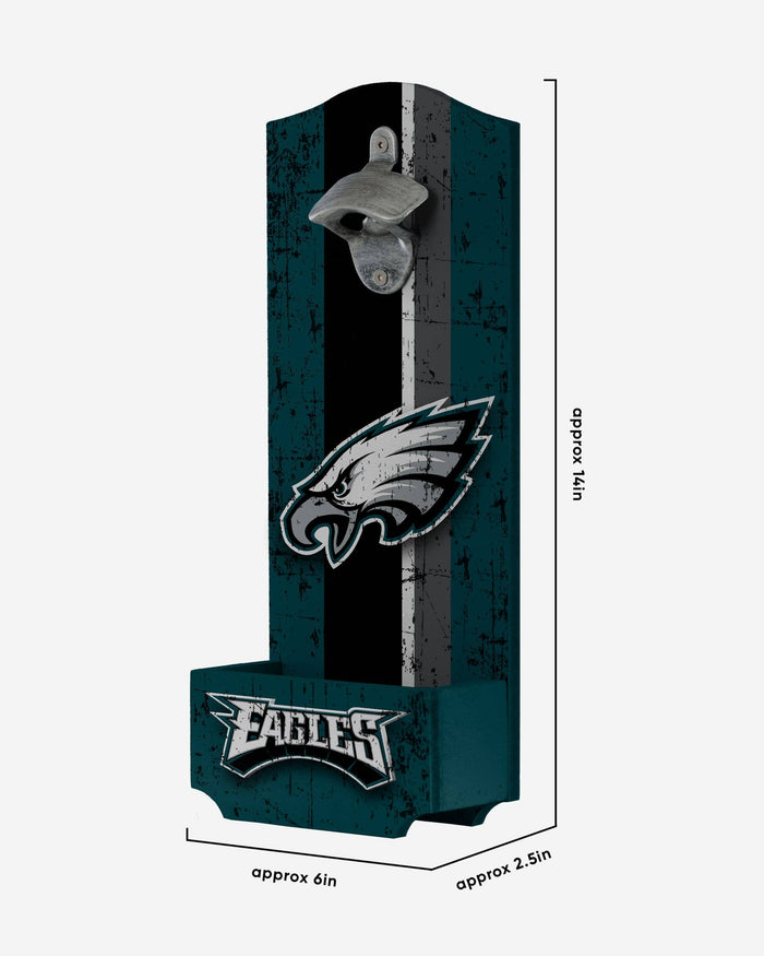 Philadelphia Eagles Wooden Bottle Cap Opener Sign FOCO - FOCO.com