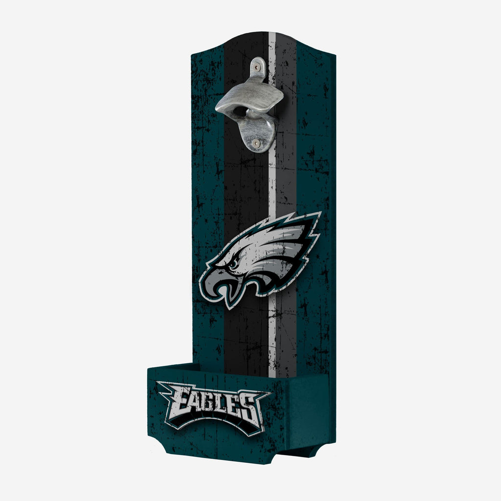 Philadelphia Eagles Wooden Bottle Cap Opener Sign FOCO - FOCO.com