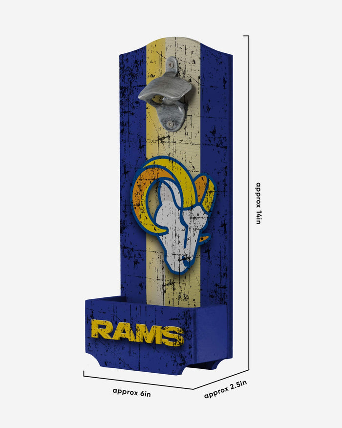 Los Angeles Rams Wooden Bottle Cap Opener Sign FOCO - FOCO.com