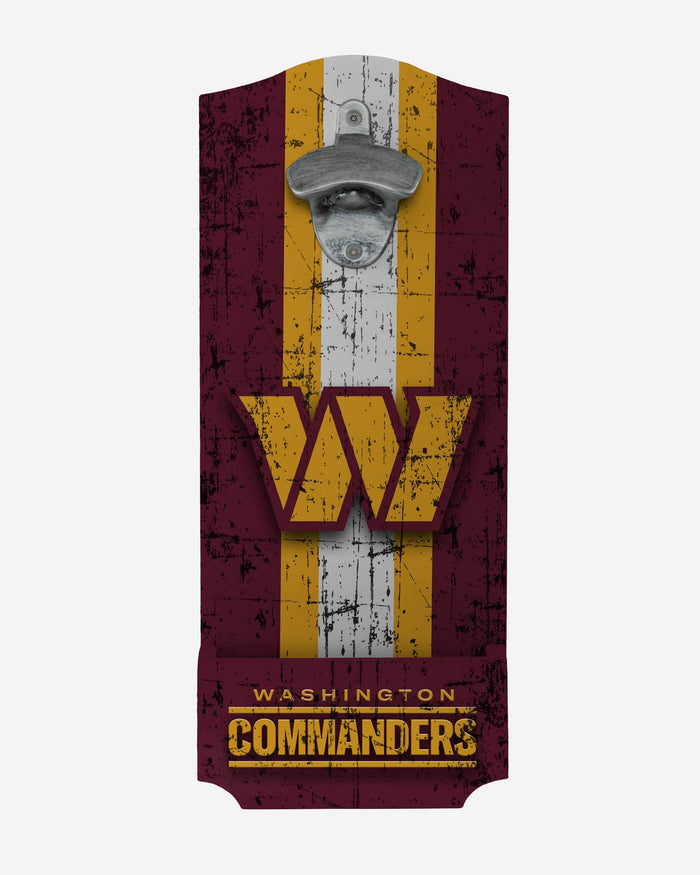 Washington Commanders Wooden Bottle Cap Opener Sign FOCO - FOCO.com
