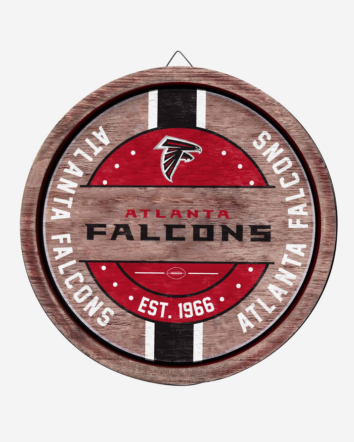 Atlanta Falcons Wooden Barrel Sign FOCO - FOCO.com