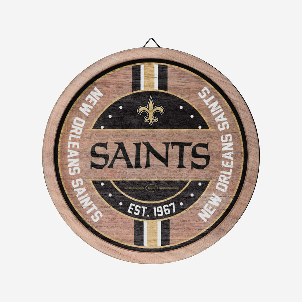 New Orleans Saints Wooden Barrel Sign FOCO - FOCO.com
