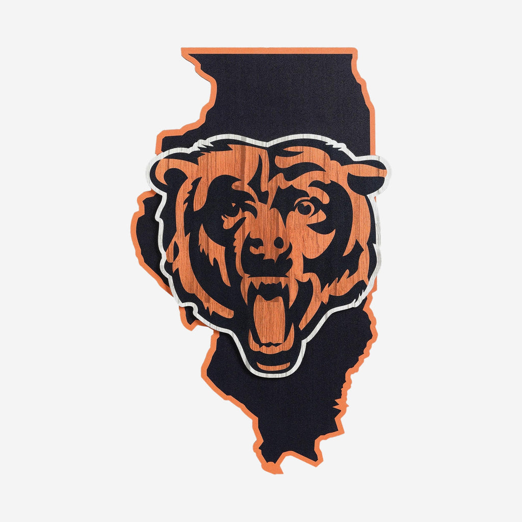 Chicago Bears Wood State Sign FOCO - FOCO.com