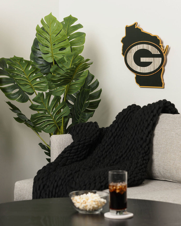 Green Bay Packers Wood State Sign FOCO - FOCO.com