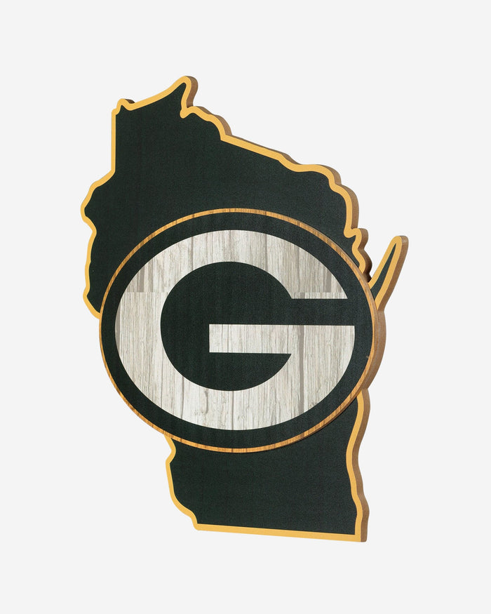 Green Bay Packers Wood State Sign FOCO - FOCO.com
